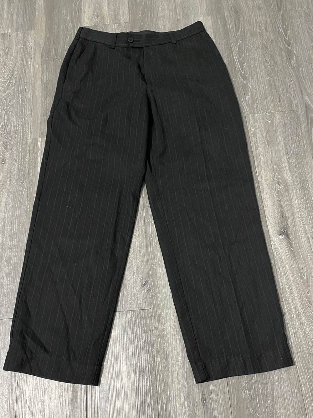 Alfani Men's Black Pinstripe Classic Dress Pants with Pockets 32x30